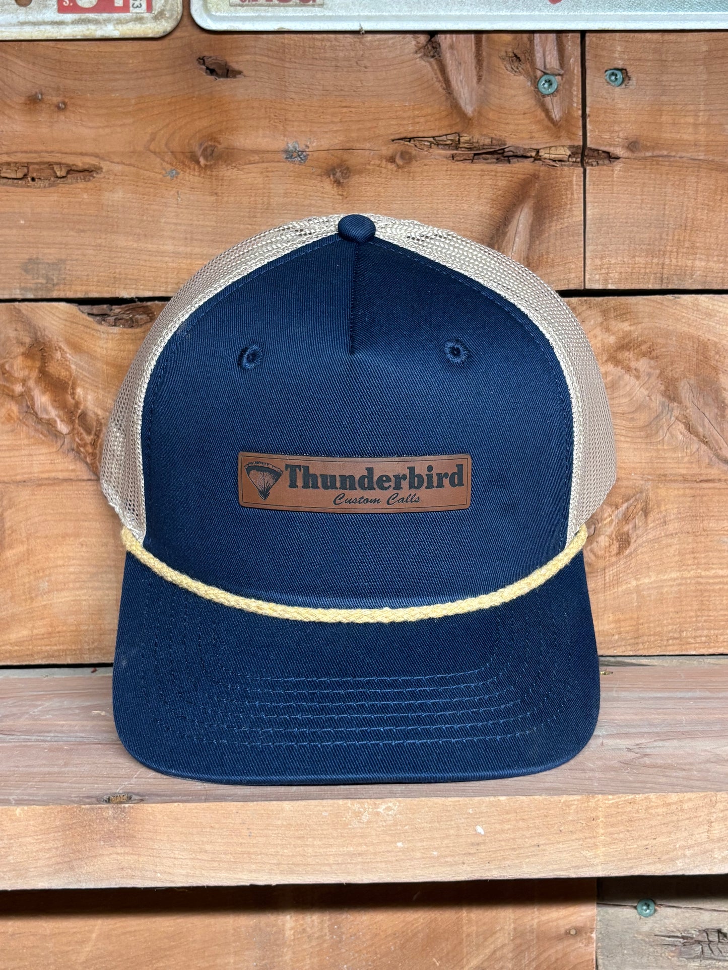 Thunderbird patch foam front mesh back hat Navy