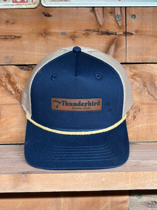 Thunderbird patch foam front mesh back hat Navy
